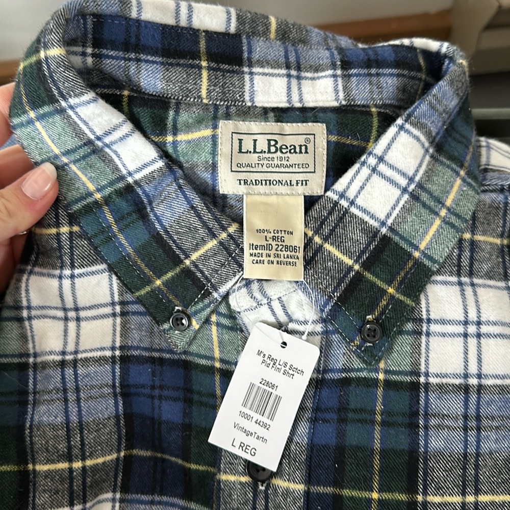 Men’s large L.L. Bean flannel (with tags)